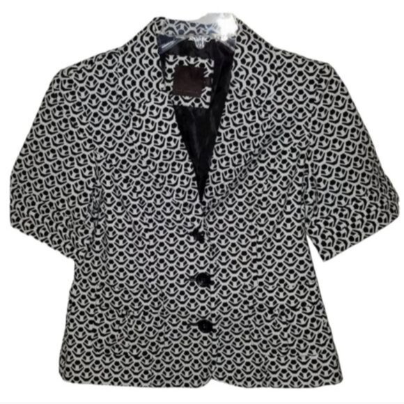 Short Sleeve Blazer The Limited Jacket Coat 3 Button Women's Medium WOMAN'S - Picture 2 of 8